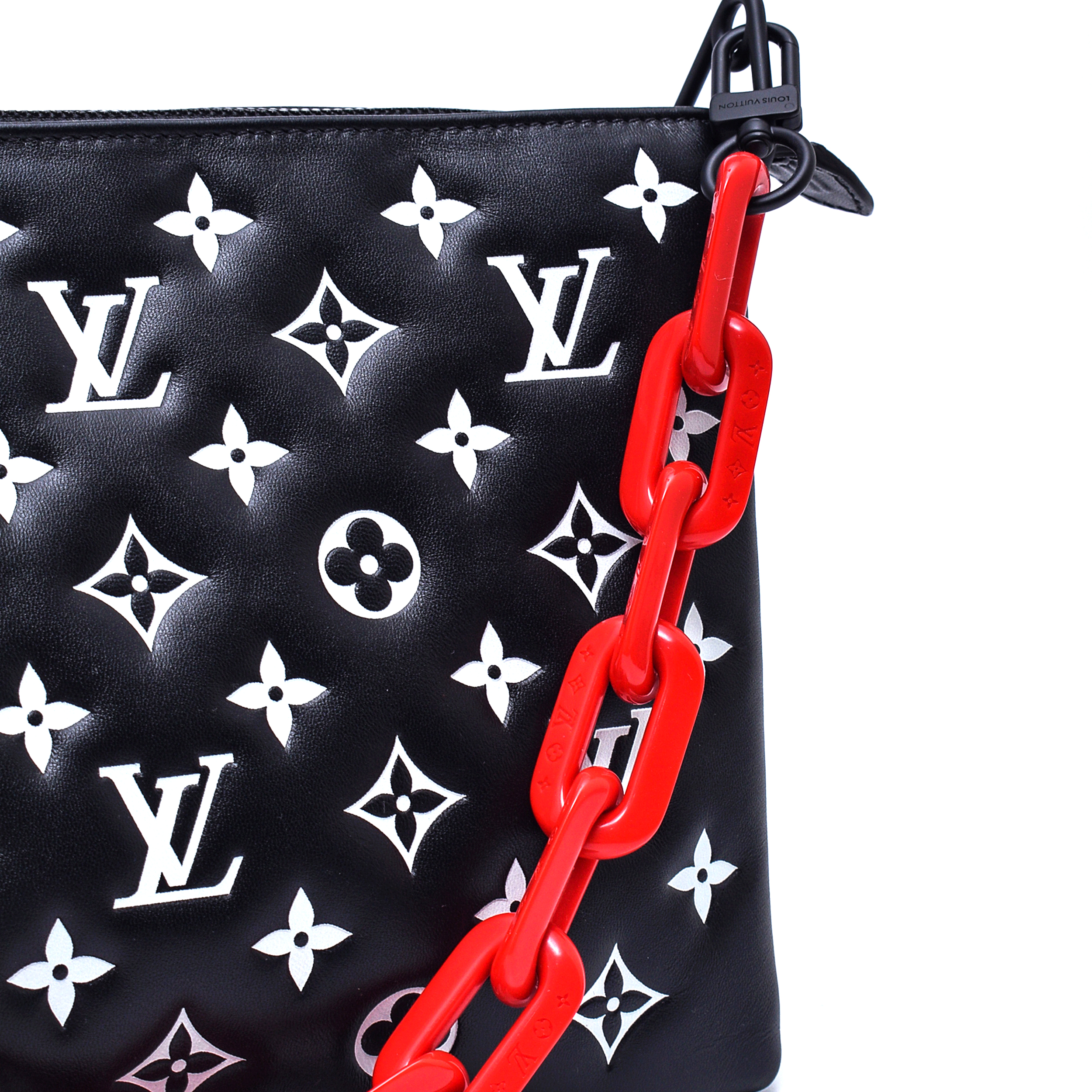 Louis Vuitton - Black Embossed Puffy Monogram Coussin PM Bag